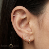 Rolo Bar - 14K Gold Threadless/Threaded End