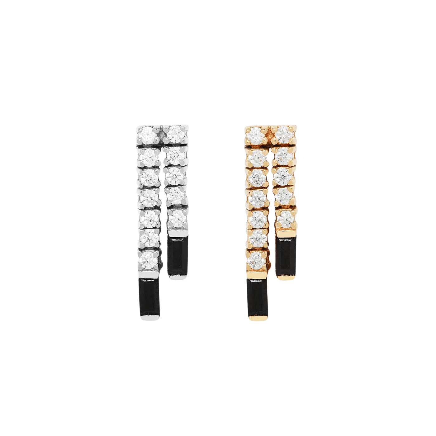 Rule Breaker Threadless End – 14K Gold, Black Spinel & CZ