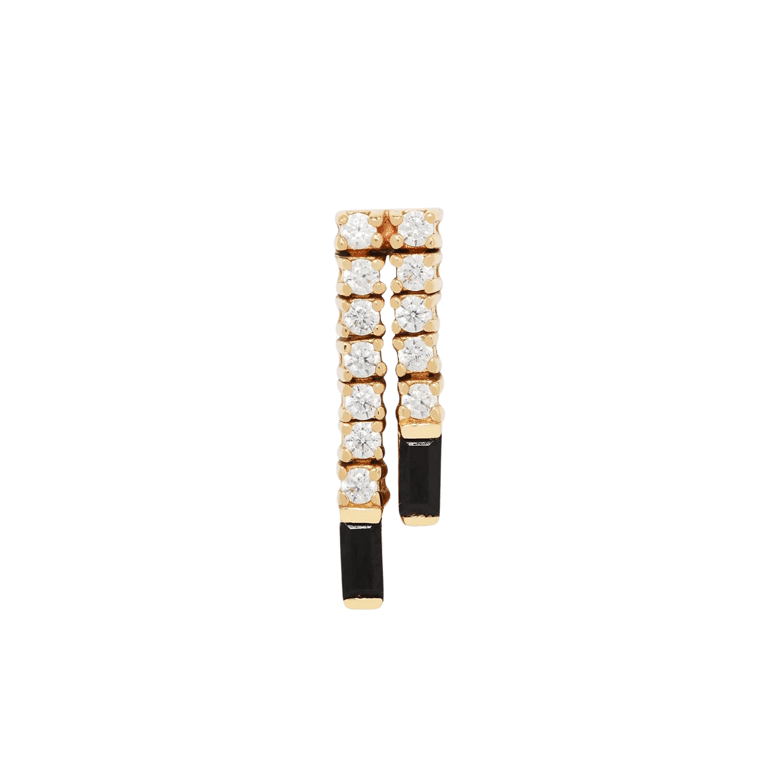 Rule Breaker Threadless End – 14K Gold, Black Spinel & CZ