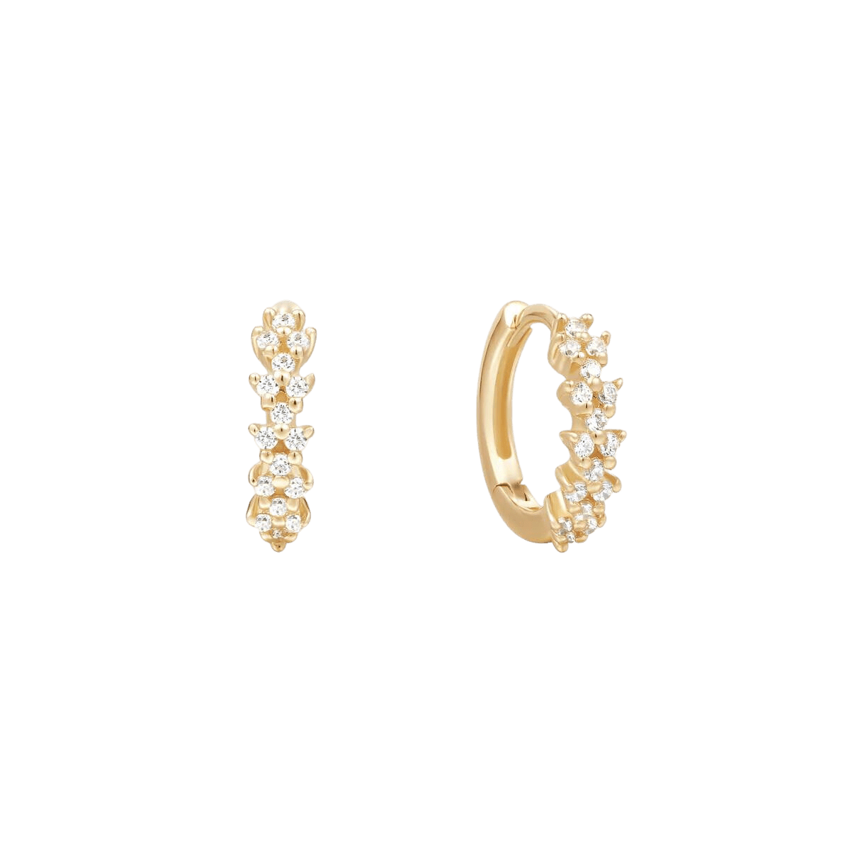 SABINE - WHITE SAPPHIRE - HUGGIE piercing-zone.com