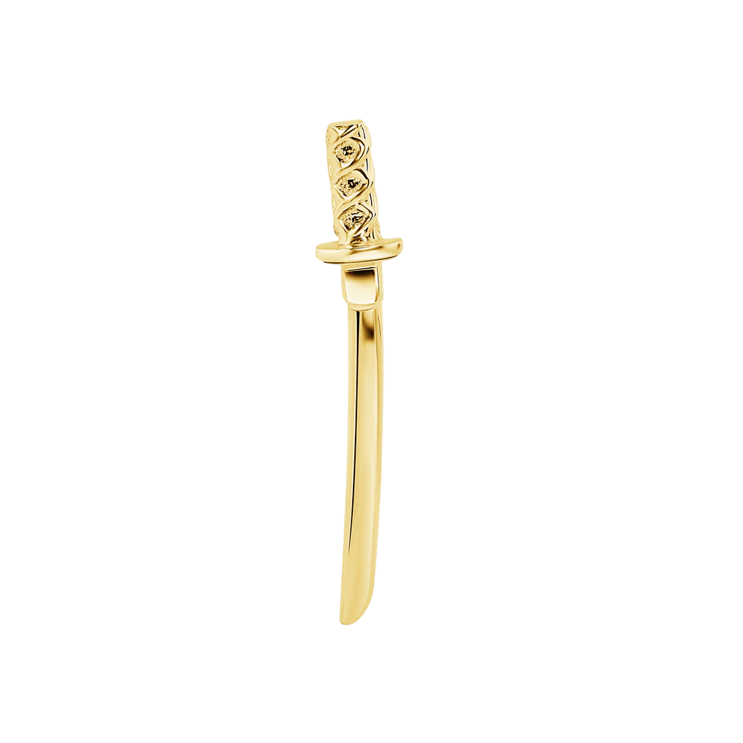 Samurai Sword Styled in Flat Piercing with Coordinated Jewelry
