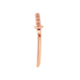 Close-up of Samurai Sword End in Solid Gold