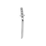 Samurai Sword 14K Gold Decorative End – Front View