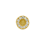 Sanctity - 18K Gold White CZ Threadless/Threaded End - piercing - zone.com