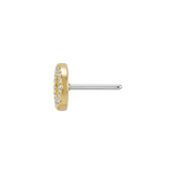 Sanctity - 18K Gold White CZ Threadless/Threaded End - piercing - zone.com