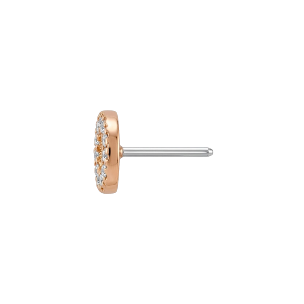 Sanctity - 18K Gold White CZ Threadless/Threaded End - piercing - zone.com