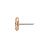 Sanctity - 18K Gold White CZ Threadless/Threaded End - piercing - zone.com