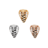 Savage CZ Threadless End – 14K Gold & Black Enamel Jewelry
