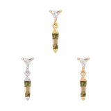 Savvy 14K Gold End on White Background – Display of Shape and Texture