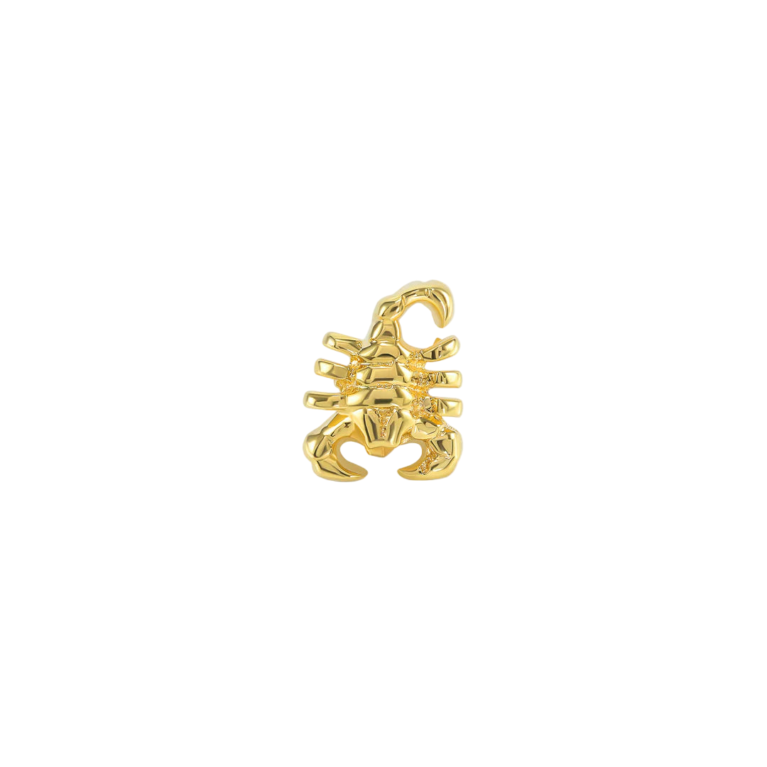 Model Wearing Scorpion End in Helix Piercing – Bold Styling