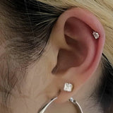 Pear-Cut – 14K Gold CZ Teardrop Threadless End