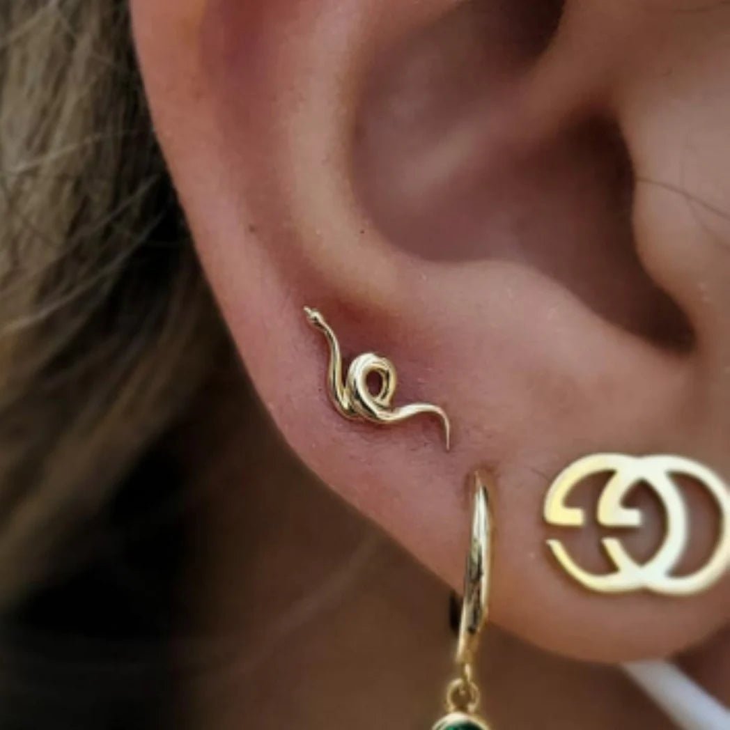 Snake – 14K Gold Threadless End