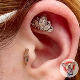 CUT ABOVE 14K GOLD  - THREADLESS END piercing-zone.com