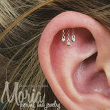 Delilah – 14K Gold & CZ Threadless End
