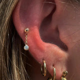 Daphne Chains – 14K Gold Threadless End with CZ Gemstone