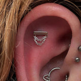 Daria Chains – 14K Gold Threadless End with Double Chain Accent