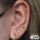 Elora Chains – 14K Gold & Swarovski CZ Dangle Threadless End