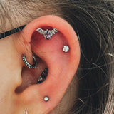 BAT WITH AMETHYST CZ 14K GOLD - THREADLESS END piercing-zone.com