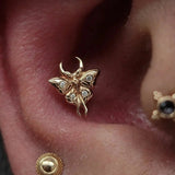 Luna – 14K Gold Cubic Zirconia Threadless End