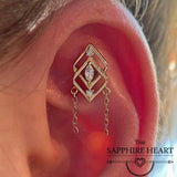 Iris Chains – 14K Gold & Cubic Zirconia Threadless End