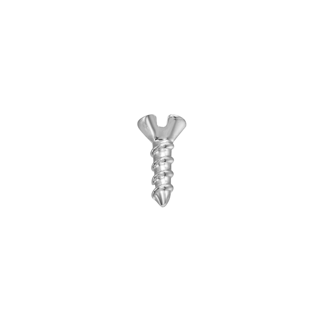 Screwed Styled in Conch Piercing with Stacked Jewelry