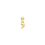 Minimalist Semicolon Design in Yellow Gold – Close-Up