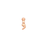 Semicolon End in 14K Rose Gold – Studio Lighting Detail