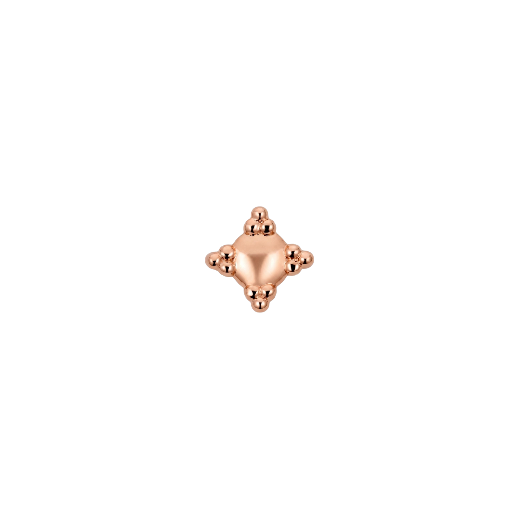 Shield - 18K Gold Threadless End - piercing - zone.com