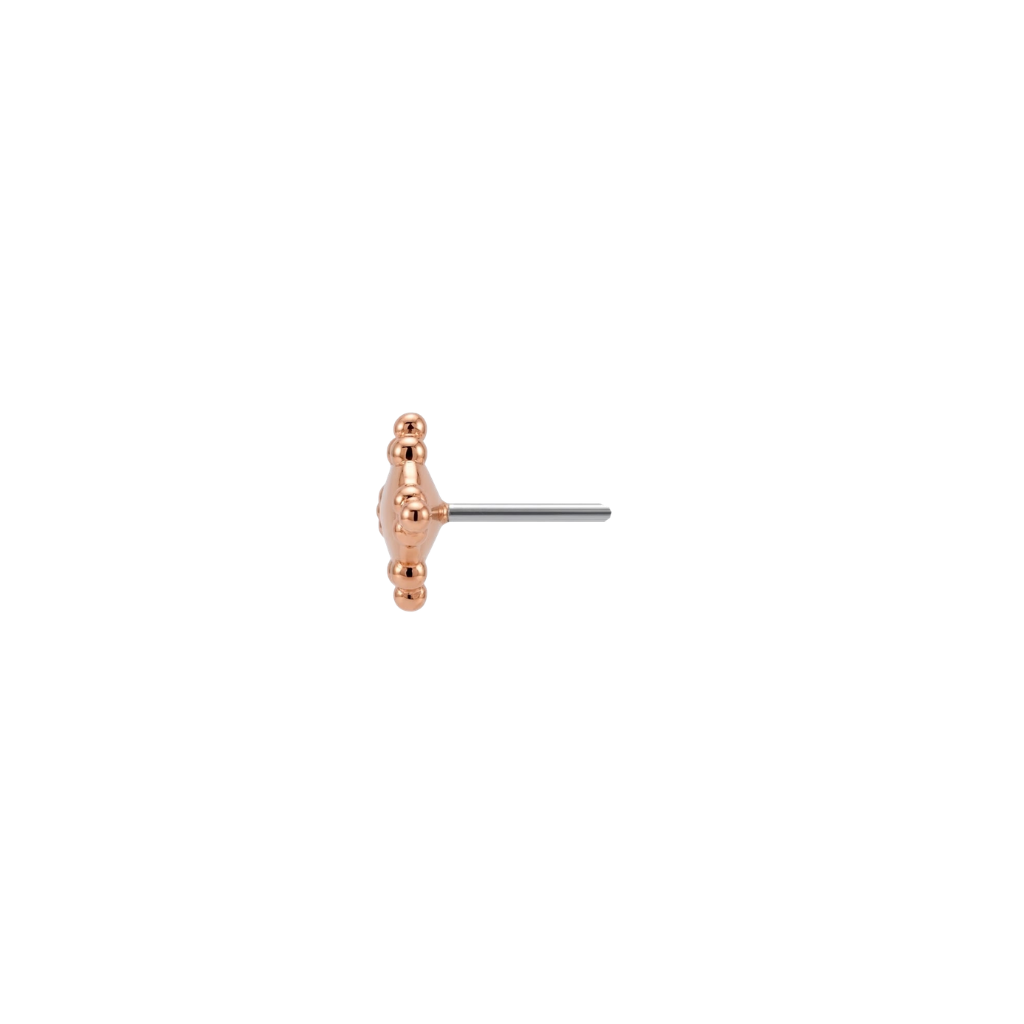Shield - 18K Gold Threadless End - piercing - zone.com