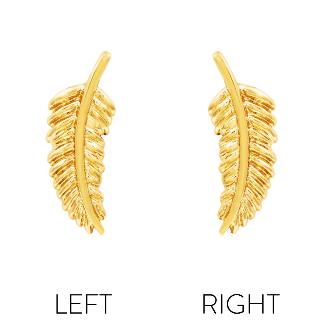 FEATHER QUILL-14K GOLD piercing-zone.com