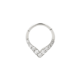 RISE + SHINE - CZ - SOLID 14KT GOLD CLICKER piercing-zone.com