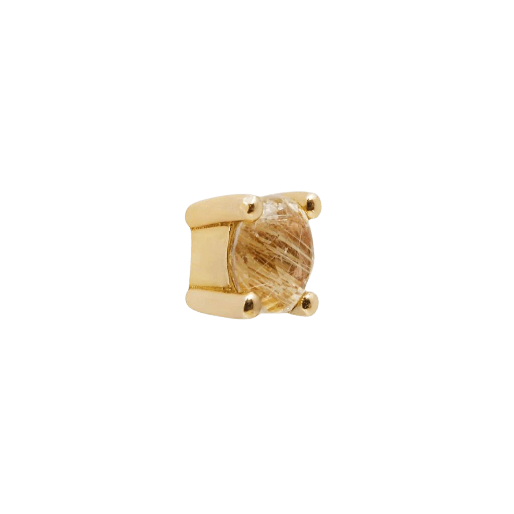 RUTILATED QUARTZ PRONG - THREADLESS END piercing-zone.com