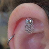 Side View of Chain Fringe Movement in Helix Placement