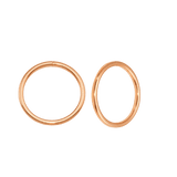 Side view of 14K gold hoop with flush closure mechanism