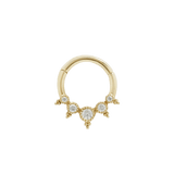 SIMONE - CZ - SOLID 14KT GOLD CLICKER piercing-zone.com