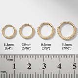 Radiant – Art Deco CZ Clicker – 14K Gold Hinged Ring