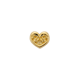SkullHeart - 18K Gold Threadless End - piercing - zone.com