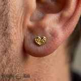 SkullHeart - 18K Gold Threadless End