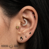 SkullHeart - 18K Gold Threadless End