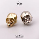 Model Wearing Skull in Helix Piercing – Bold Styling