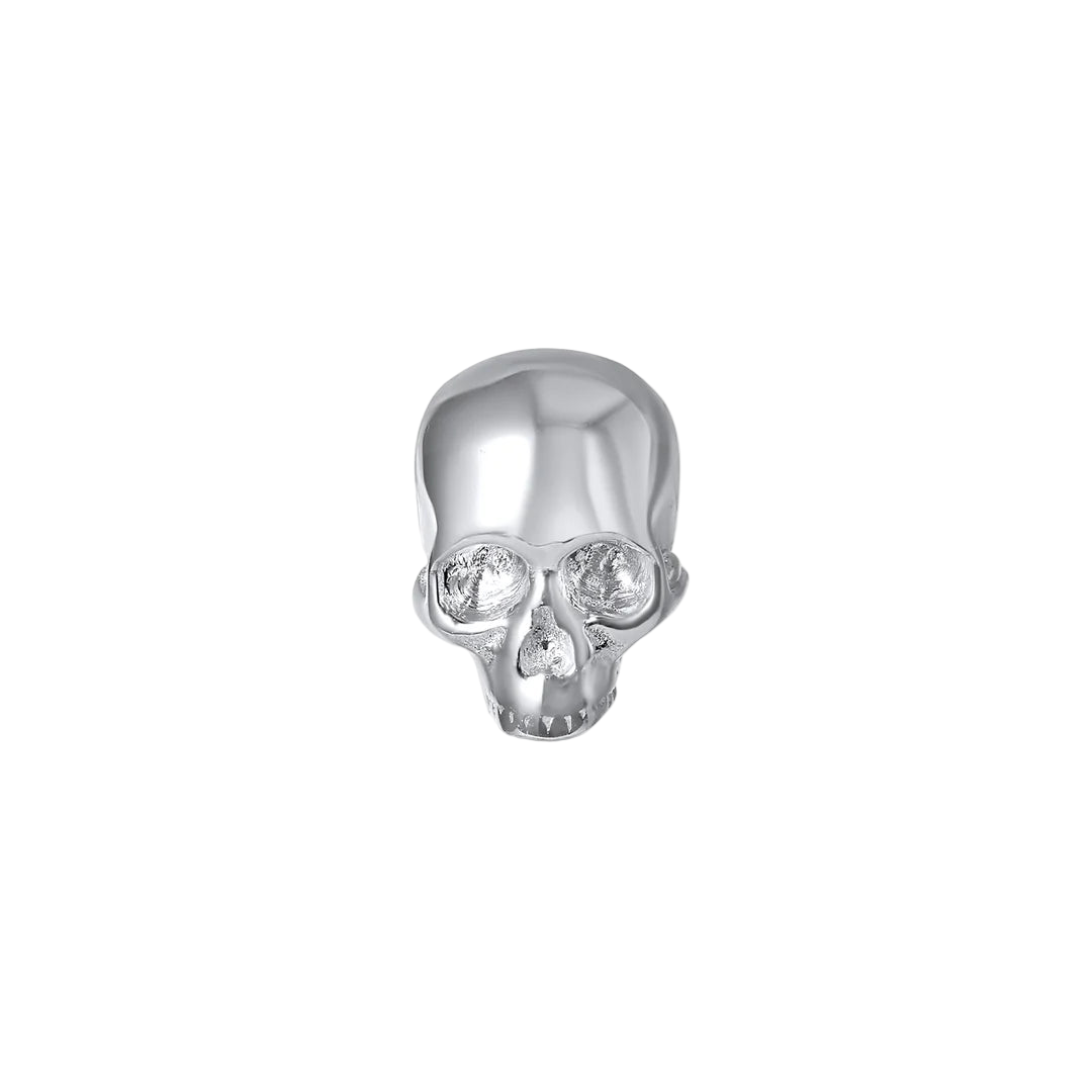 Skull 14K Gold Threadless End – Front View