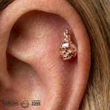 Skull Candle - 18K Gold Threadless/Threaded End
