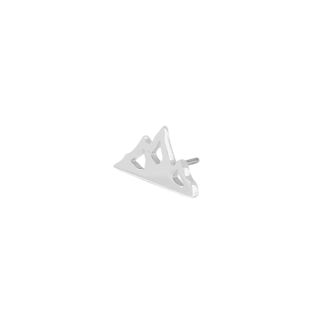 Sleek mountain range gold pin for curated ears