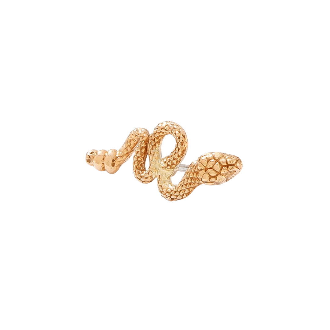 Slither pin showing smooth curves and tail detail