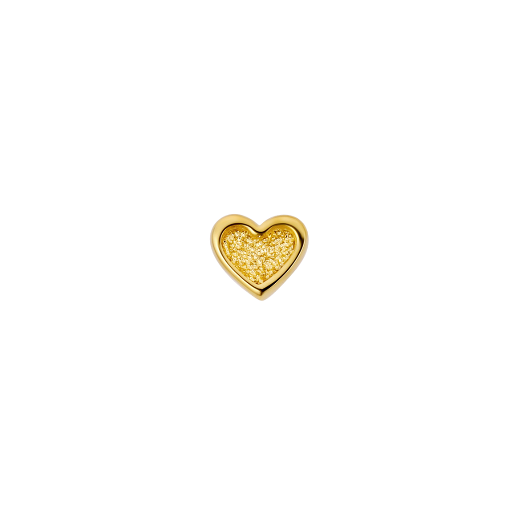 Small Heart Frame - 18K Gold Threadless End - piercing - zone.com