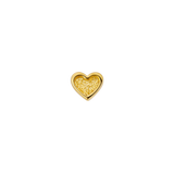 Small Heart Frame - 18K Gold Threadless End - piercing - zone.com