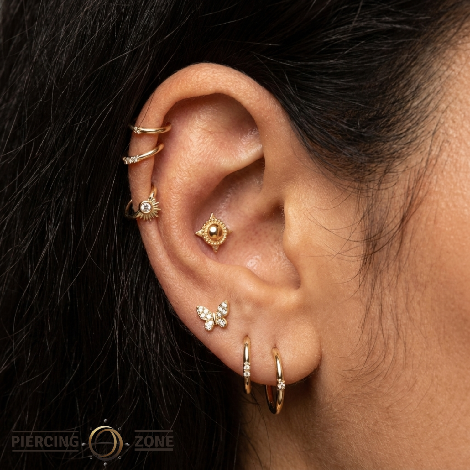 Southern Cross - 18K Gold Threadless End