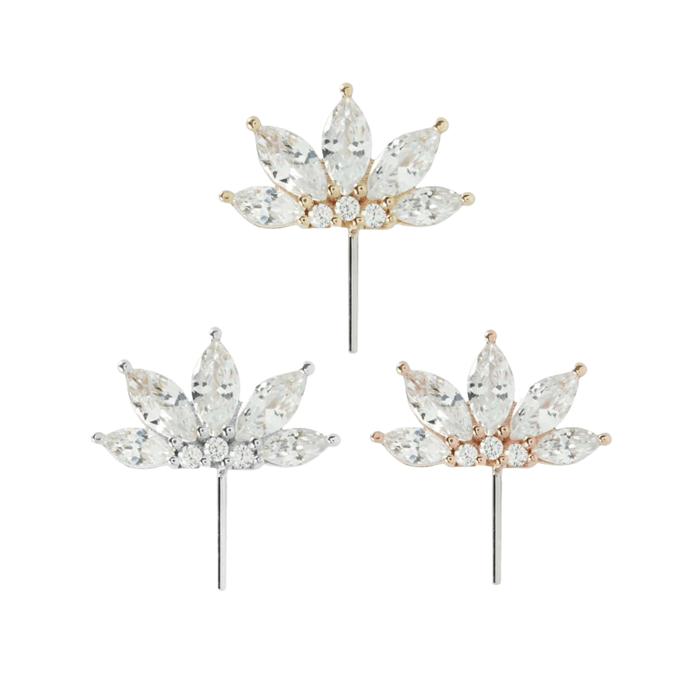 VALENTINA - CZ - FORWARD FACING - THREADLESS END piercing-zone.com
