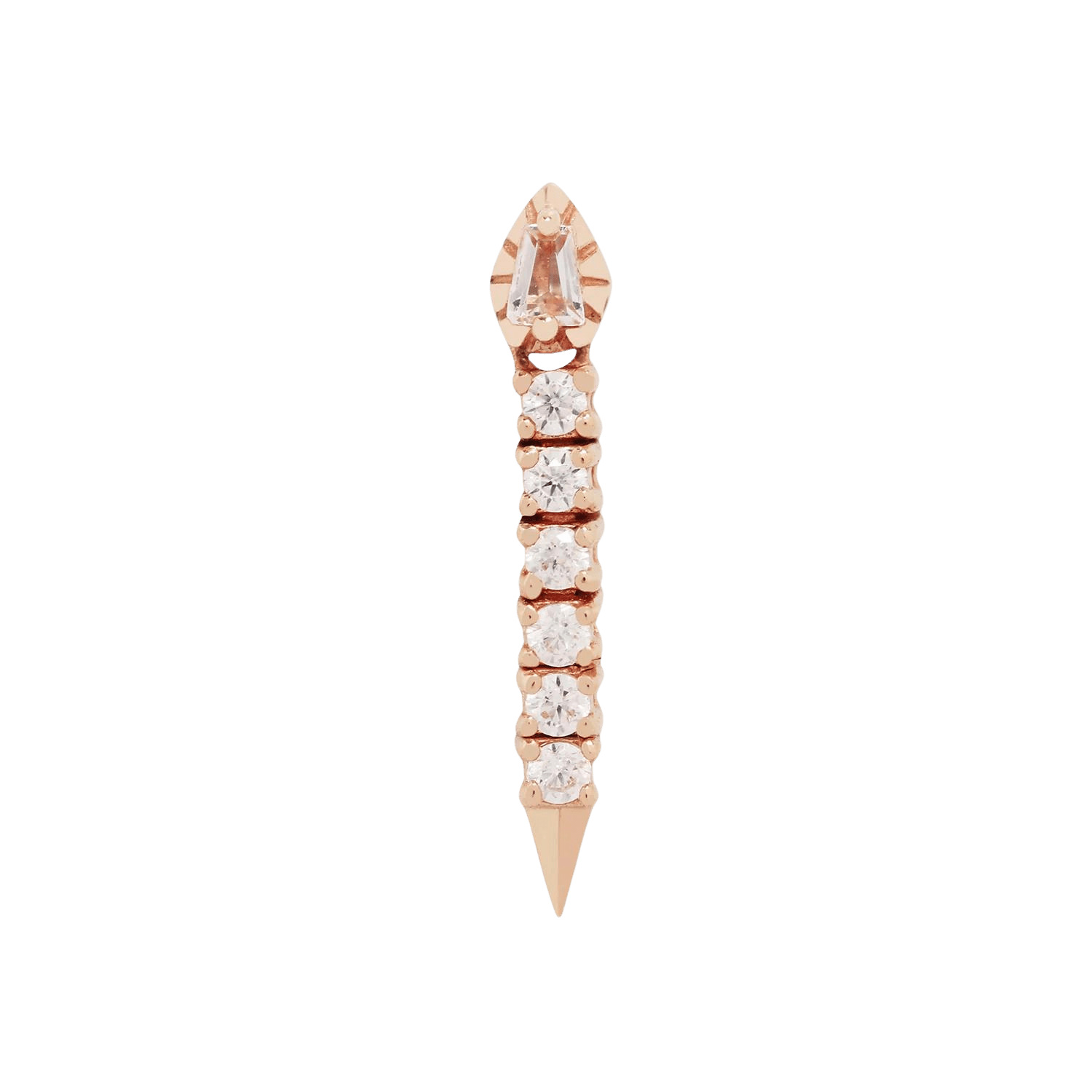 Spellcraft CZ Threadless End – 14K Gold Modern Piercing Charm