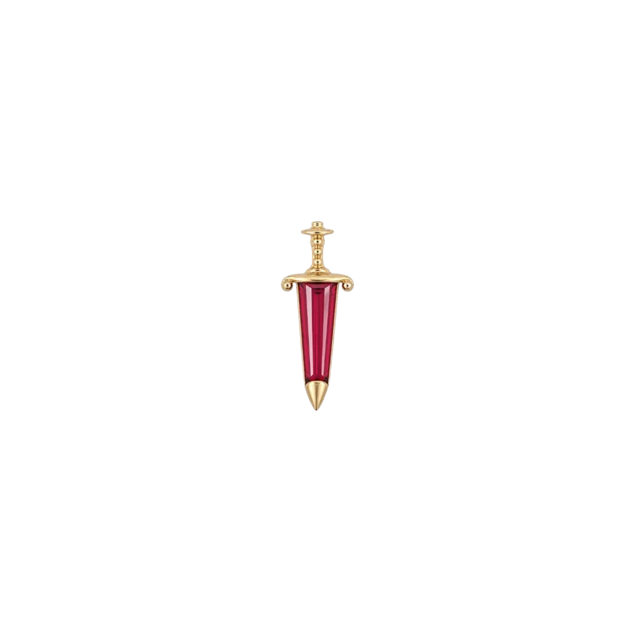 Spellbound Garnet – 14K Gold Threadless End - piercing-zone.com